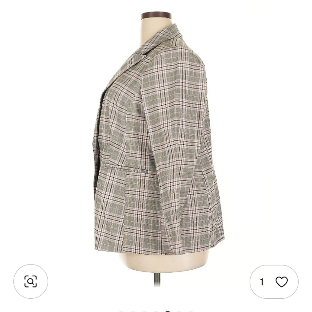 Lane Bryant Women's Classic Plaid Blazer - Picture 3 of 16